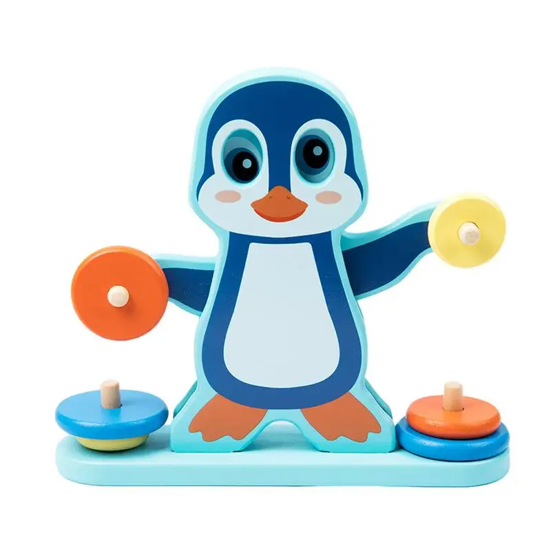 

Balance Scale for Kids Cute Penguin Balance Scale Wooden Balance Toy STEM Counting Sorting Game Animal Balance Educational Toys