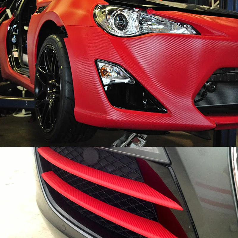 Premium 3D Red Carbon Fiber Vinyl Wrap Roll with Air Release DIY Self Adhesive Decal Sticker Car Wrapping Foil view 3