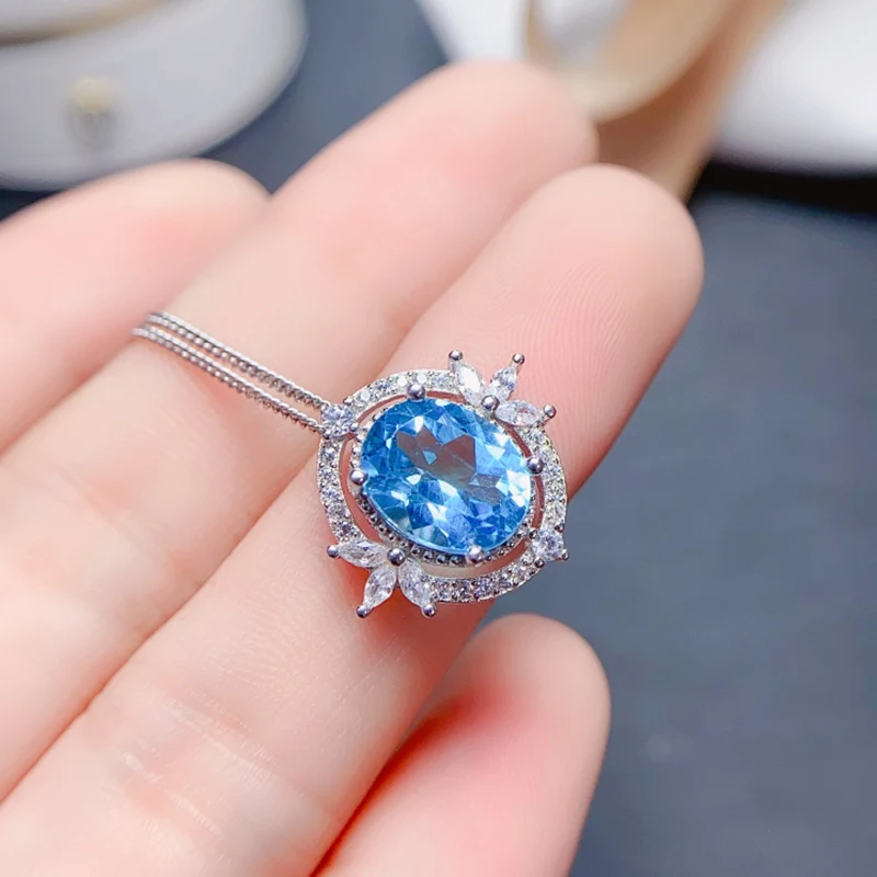 Natural Topaz jewelry sets for women rings pendant silver 925  luxury gem stones 18k gold plated free shiping items