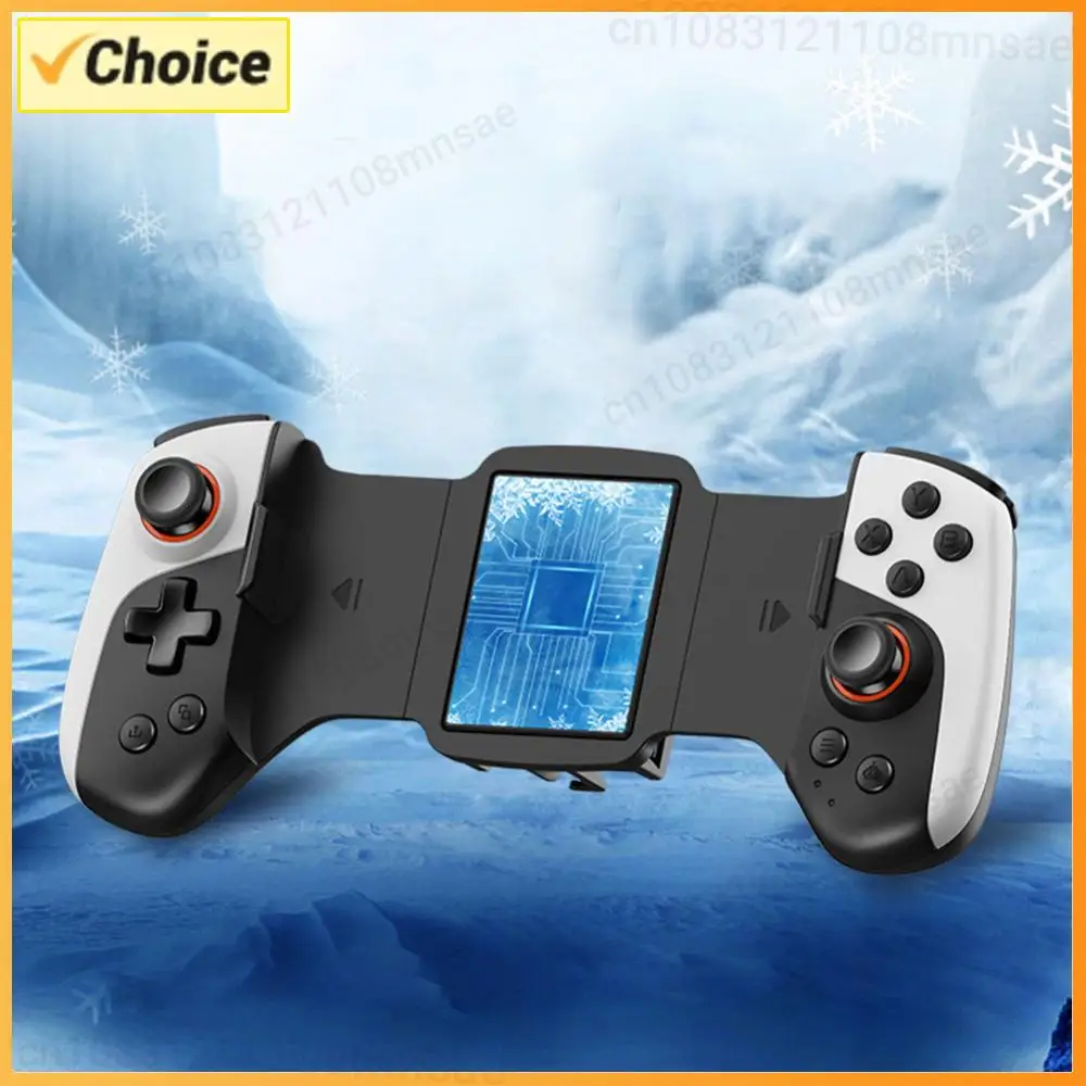 

2 in 1 Telescopic Gamepad Dual Joystick Cooling Wireless Mobile Gaming Controller 300mAh for iPhone Android Phone Switch PC