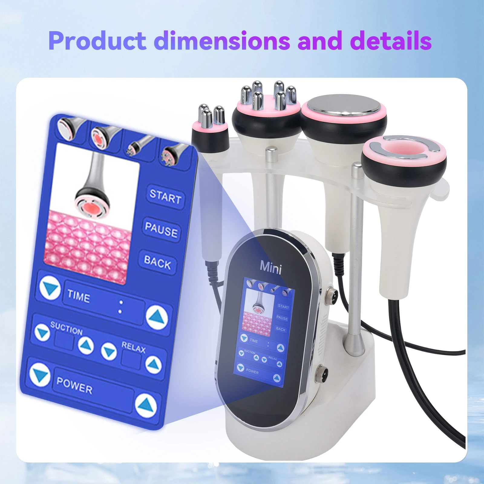 4 in 1 Facial Care 40K Cavitation Lipo Slimming Ultrasonic Liposuction Cavitation Machine Skin Tightening Lifting Device