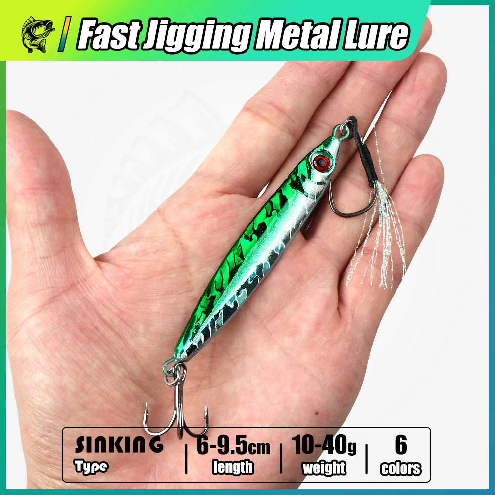 Shore Cast Fast Jigging Metal Lure 10G 15G 20G 25G 30G 40G Jig Artificial Metal…