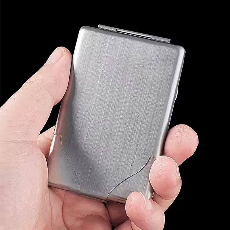 Ultra Thin Stainless Steel Cigarette Box: Rust-Proof Moisture-Resistant Cigarette Storage Case Pocket-Sized with Clip Easy Carry - Image 5