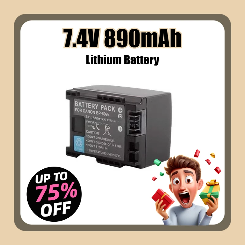 

7.4V 890mAh BP808 BP809 Lithium Battery,for Canon VIXIA HF M30/M31/M32