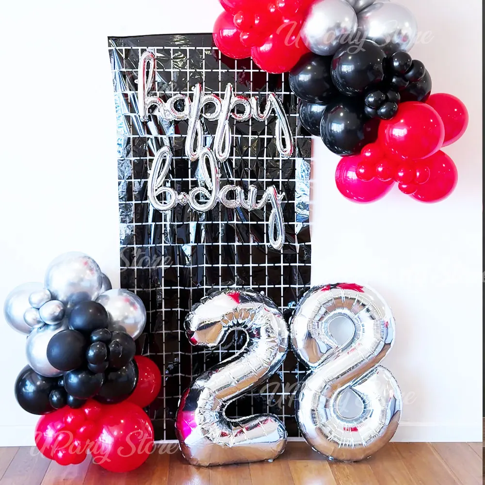 2 Stück silberne quadratische Hintergrundvorhänge, schimmernde Folie, Wandhintergrund, Lametta-Luftschlangen für Geburtstag, Hochzeit, Weihnachten, Disco, Party, Deko – Detail 8