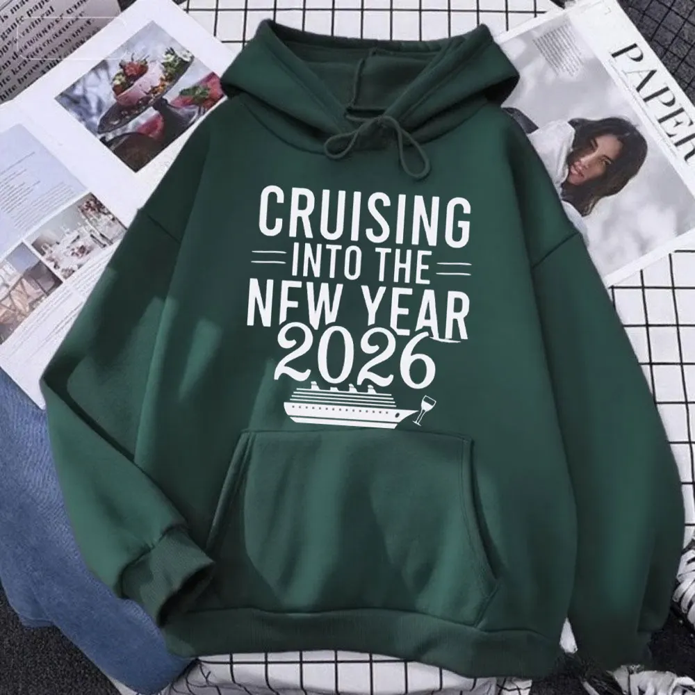 

Cruising Into The New Year Sweatshirt New Year Gift Holiday Sweatshirt Christmas Hoodies Family Vacation Hoodie Women Pullover