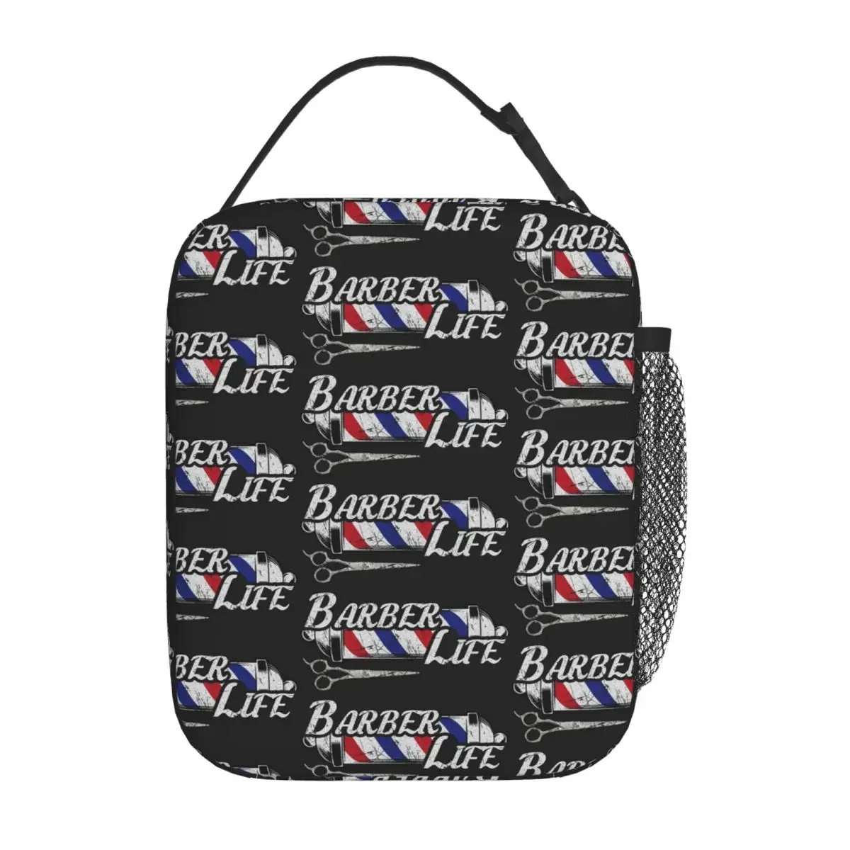 Barber Shop Sign Entrance Insulated Lunch Bag for Women Children Portable Food Boxes Thermal Lunch Box Tote