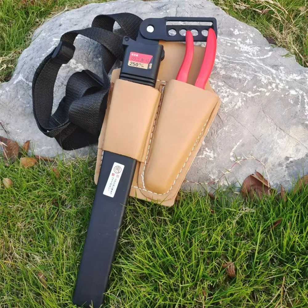 ハサミソー オールインワンバッグ 牛革ツールキット ハサミバッグ 牛革バッグ 果物剪定鋏 専用ポーチ ベルトなし ツールオーガナイザー