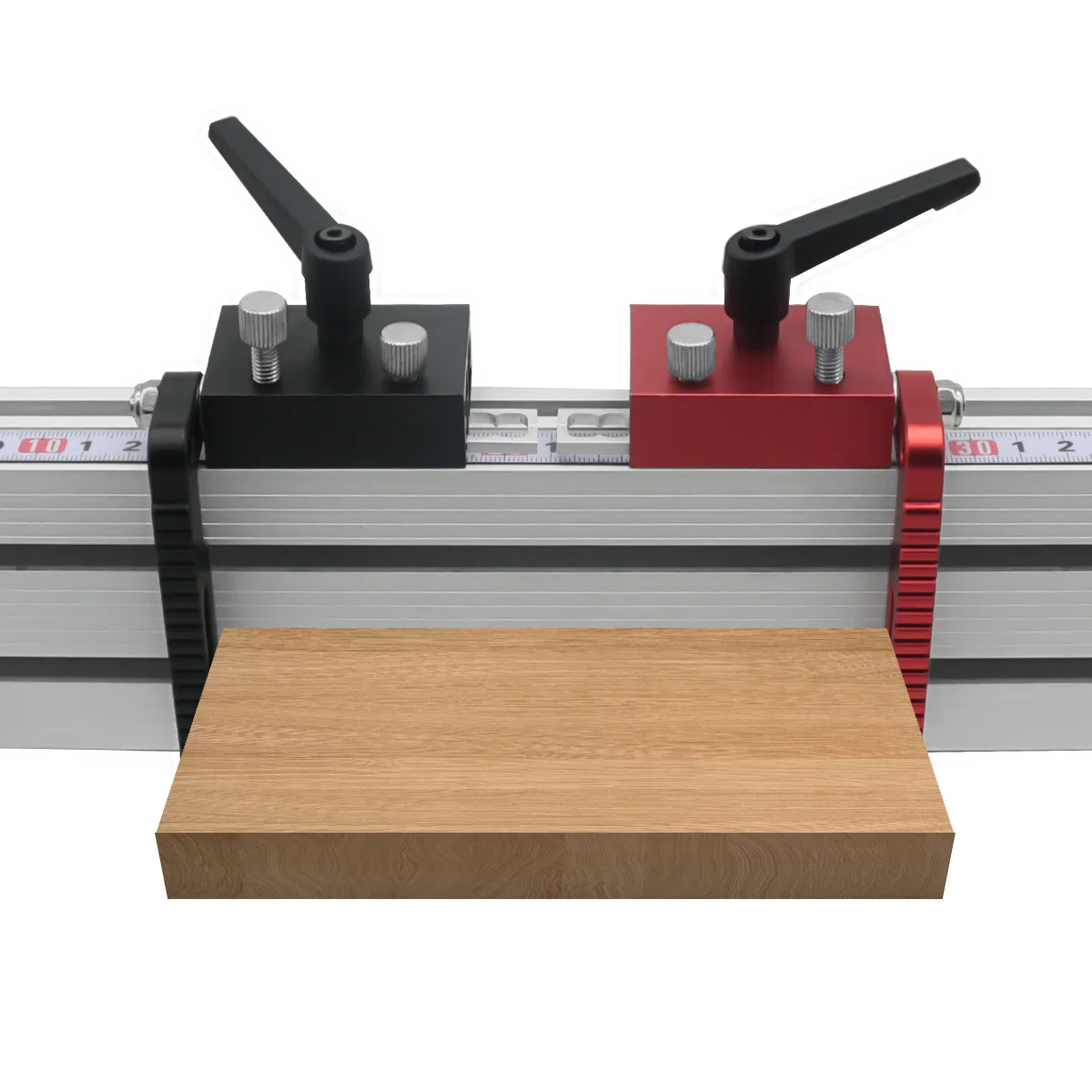 Aluminum Precision Miter Track Stop, Adjustable T Slot Flip Stop Length Limiter, Woodworking T-Track Guide Rail Positioning Tool