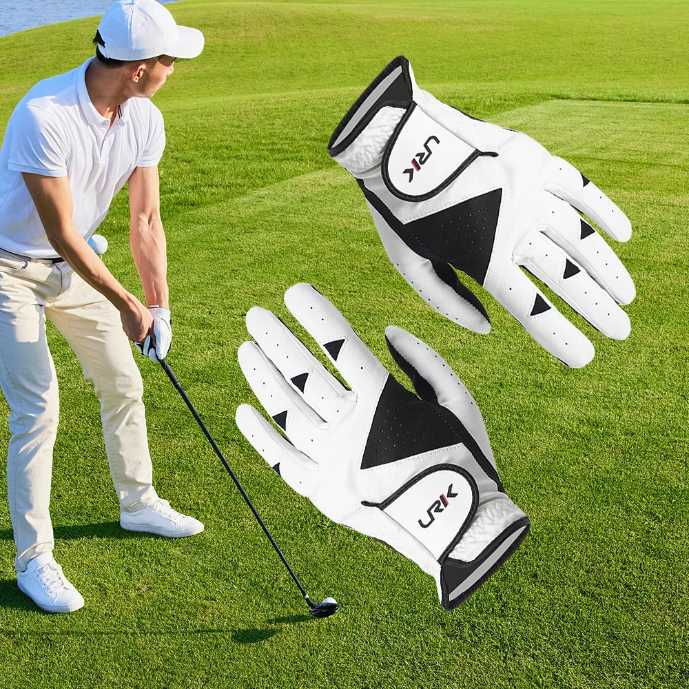 

Golf Gloves Microfiber Cloth Fabric Breathable Non-Slip Gloves Club Swing Putting Training Gloves