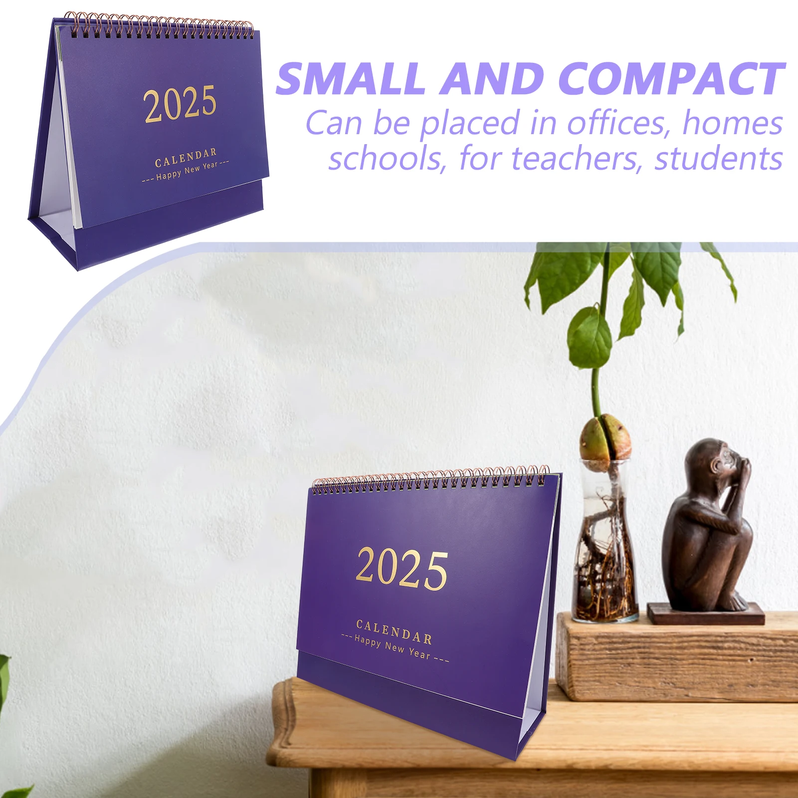 الحد الأدنى 2025 الدائمة الوجه تقويم مكتبي صغير منضدية تاريخ مخطط ديكور مذكرة شهرية التقويم يوم وظيفي #6