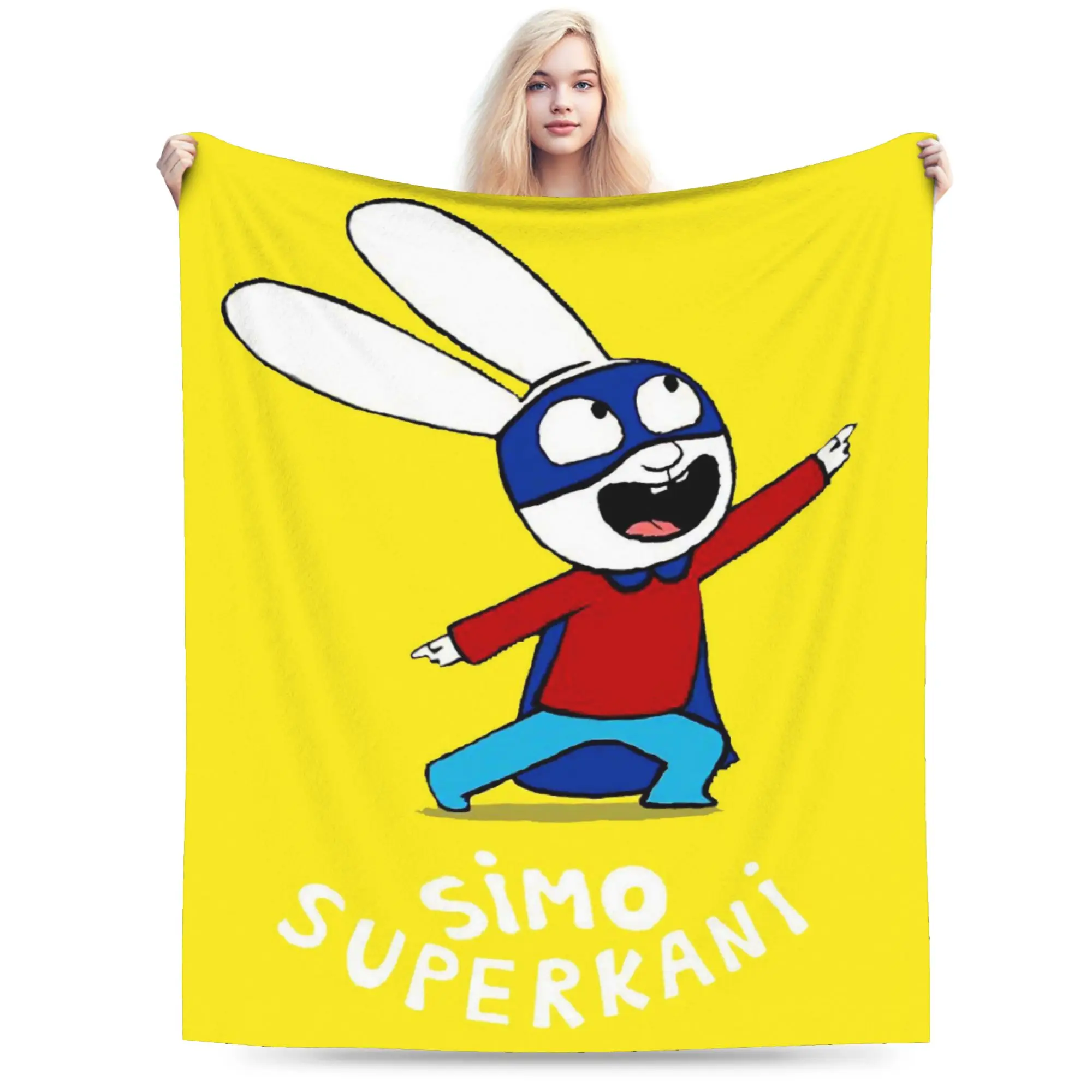 Super Soft Simon Super Rabbit Throw Blanket Premium Fleece Flannel Lightweight  Bed Blanket Super Cozy Blankets All Season Use