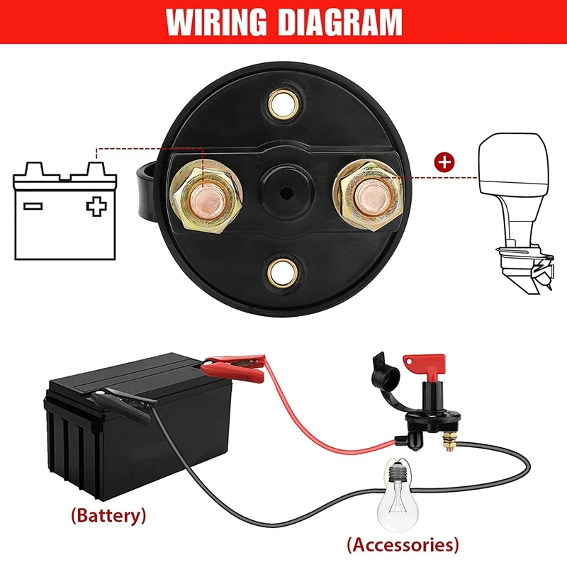 Battery Disconnect Switch With Keys Battery Kill Switch 12V 24V Battery Isolator Disconnector For Marine Car Boat RV ATV