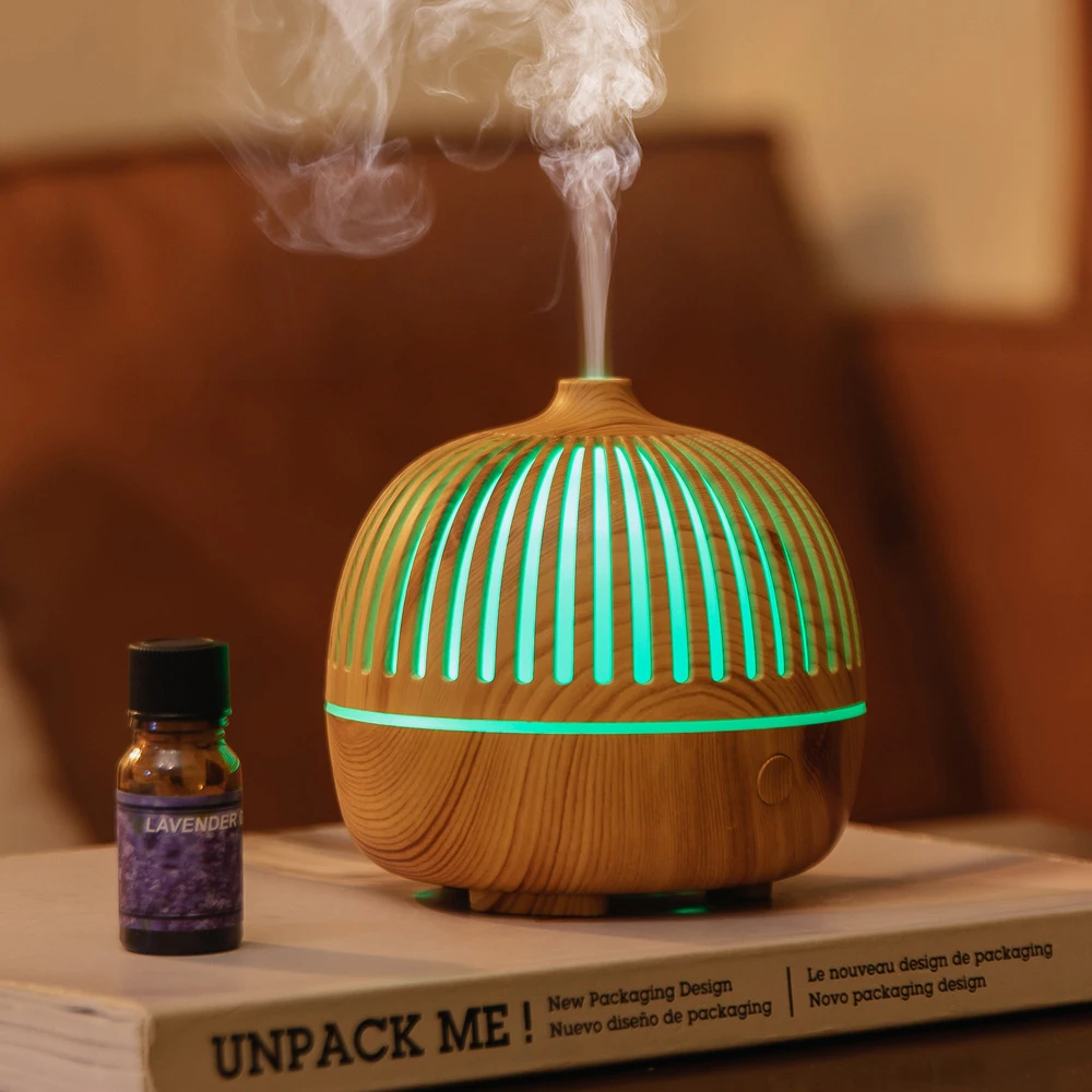 Wood Grain Essential Oil Diffuser USB Ultrasonic Air Humidifier Home Aromatherapy Machine Humidifier Car Air Purifier Humidifier