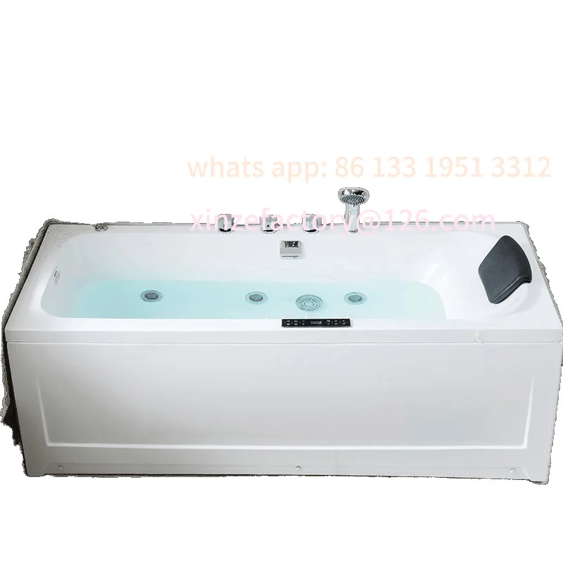 

Customizable Thickened Freestanding Acrylic Tub with Double Skirting Thermostatic Heated Surf