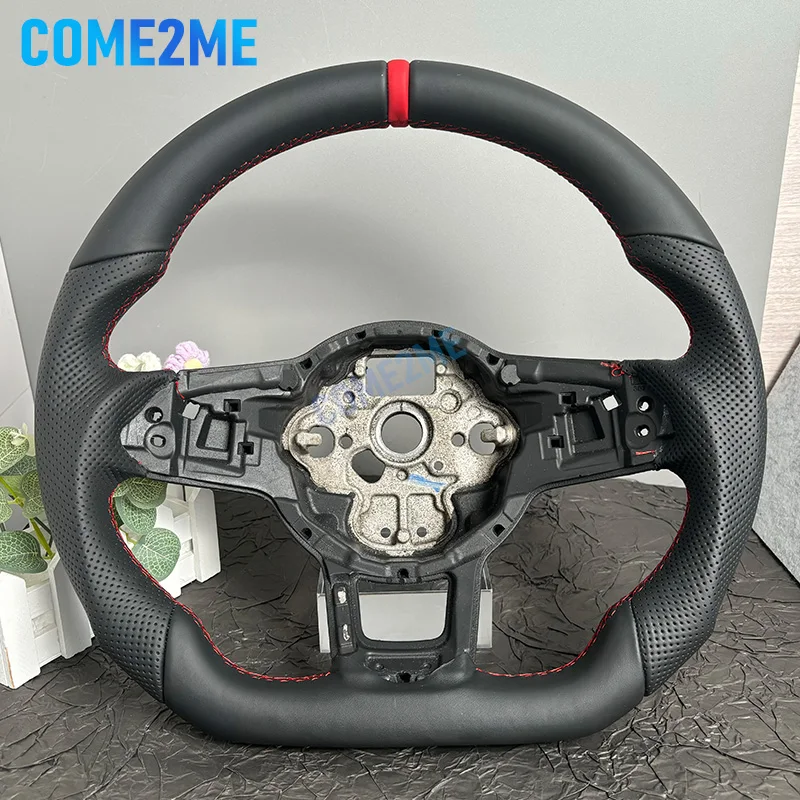 Steering Wheel With Red Stitching And Leather Perforation Suitable For Golf 7 Original High-Quality Steering Wheel GTI