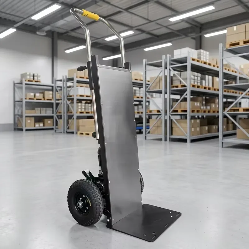 Foldable Electric Stair Climbing Trolley for Building Cement Load Transport in Logistics and Warehouse
