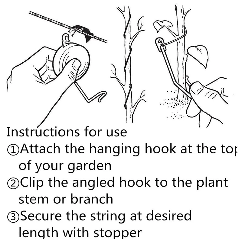 شماعة نبات يويو للنمو مع سدادة قابلة للتعديل لدعم النباتات الداخلية يو يو نبات شماعات يويو (عبوة من 15 قطعة)