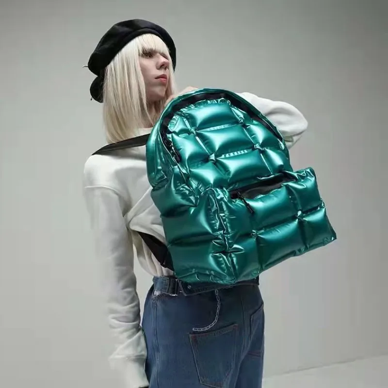 Imagem -02 - Nova Tendência Injetar ar Mochila para Homens Mulheres Unisex Leve Cor Sólida Moda Esporte Casual Dropshipping Atacado 2023