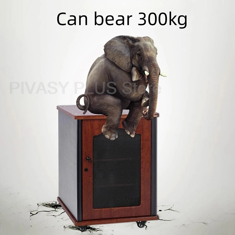 18U Audio Rack 300KG Load Bearing Amplifiers Storage Bracket Shelves Adjustable Mobile Speaker Stand For Studio Home Theater DJs