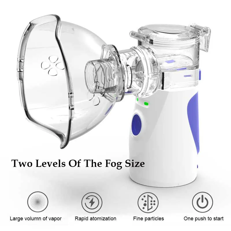 Health Care Mini Handheld portable Inhale Nebulizer silent Ultrasonic inalador nebulizador Children Adult Rechargeable Automizer