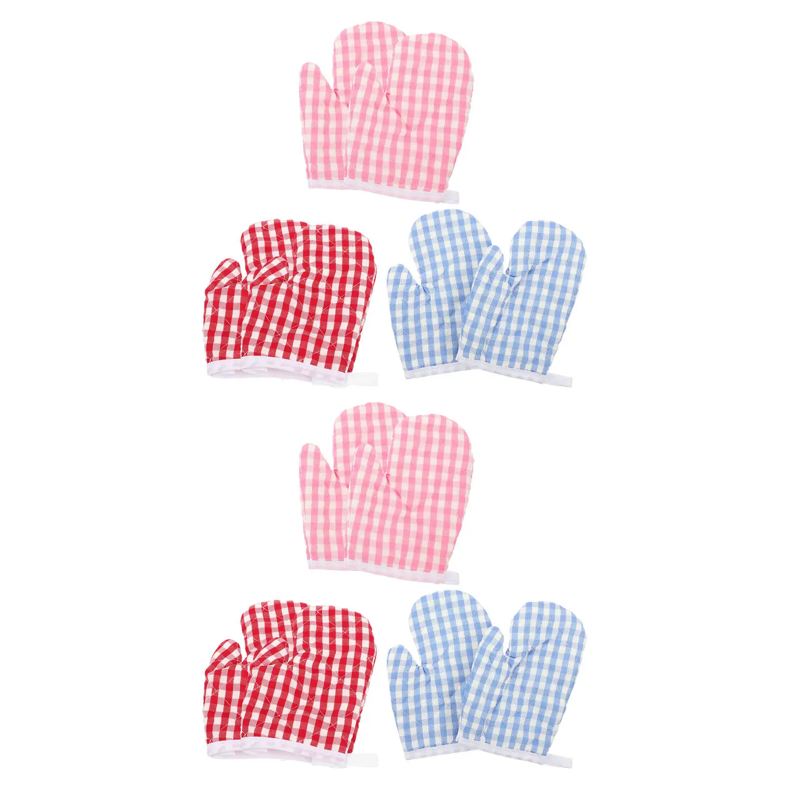 6 Pair Grilling Gloves Anti-scald Oven Cute Mitts Protective 's Bakery