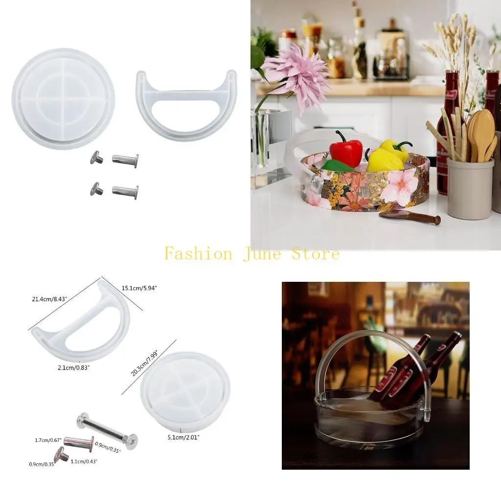 N5KA Storage Container Silicone Mold With Handheld Mold Screw Home Decoration Gifts