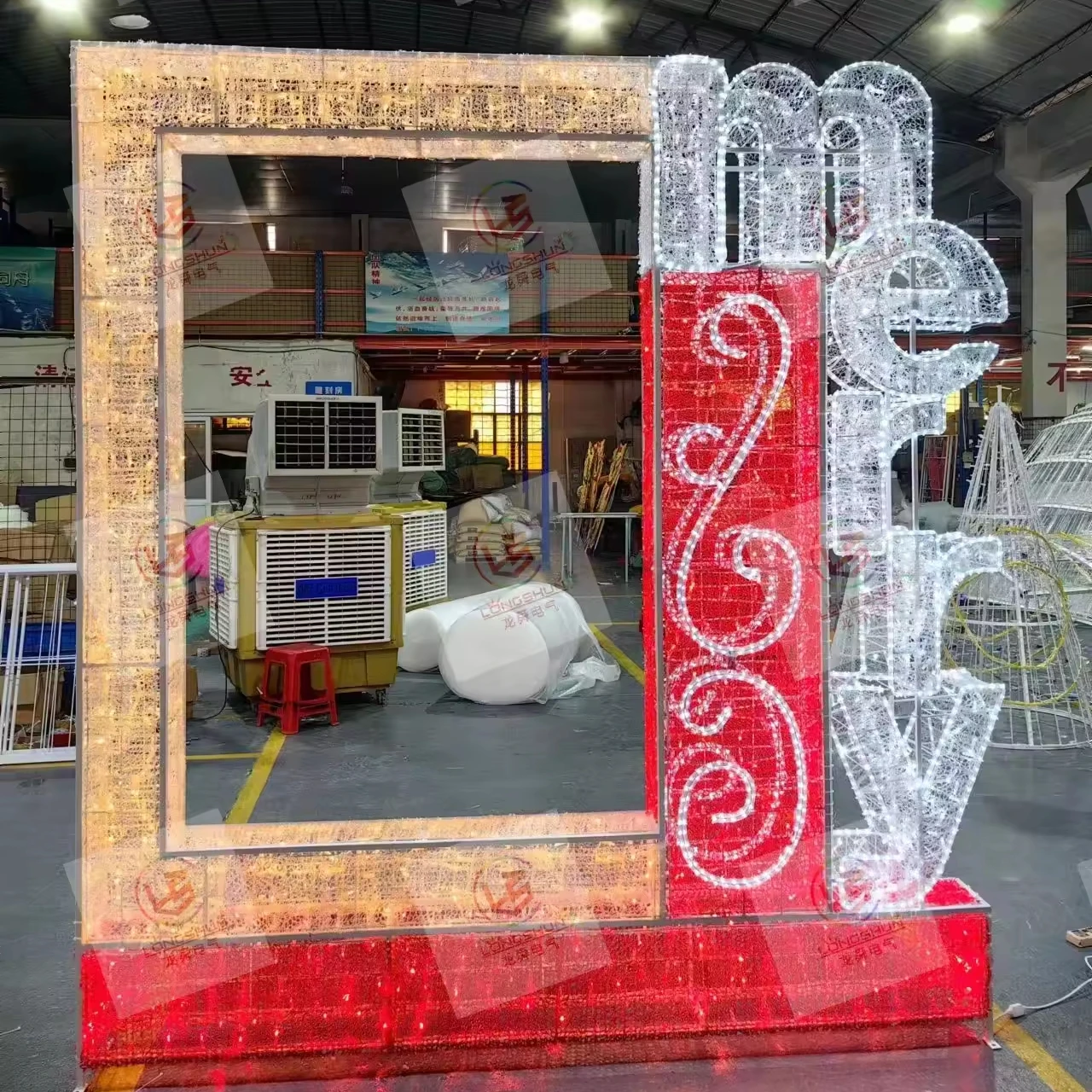 

Christmas Outdoor LED 3D Photo Frame Lights for Shopping Mall Christmas Decoration, Park Decoration