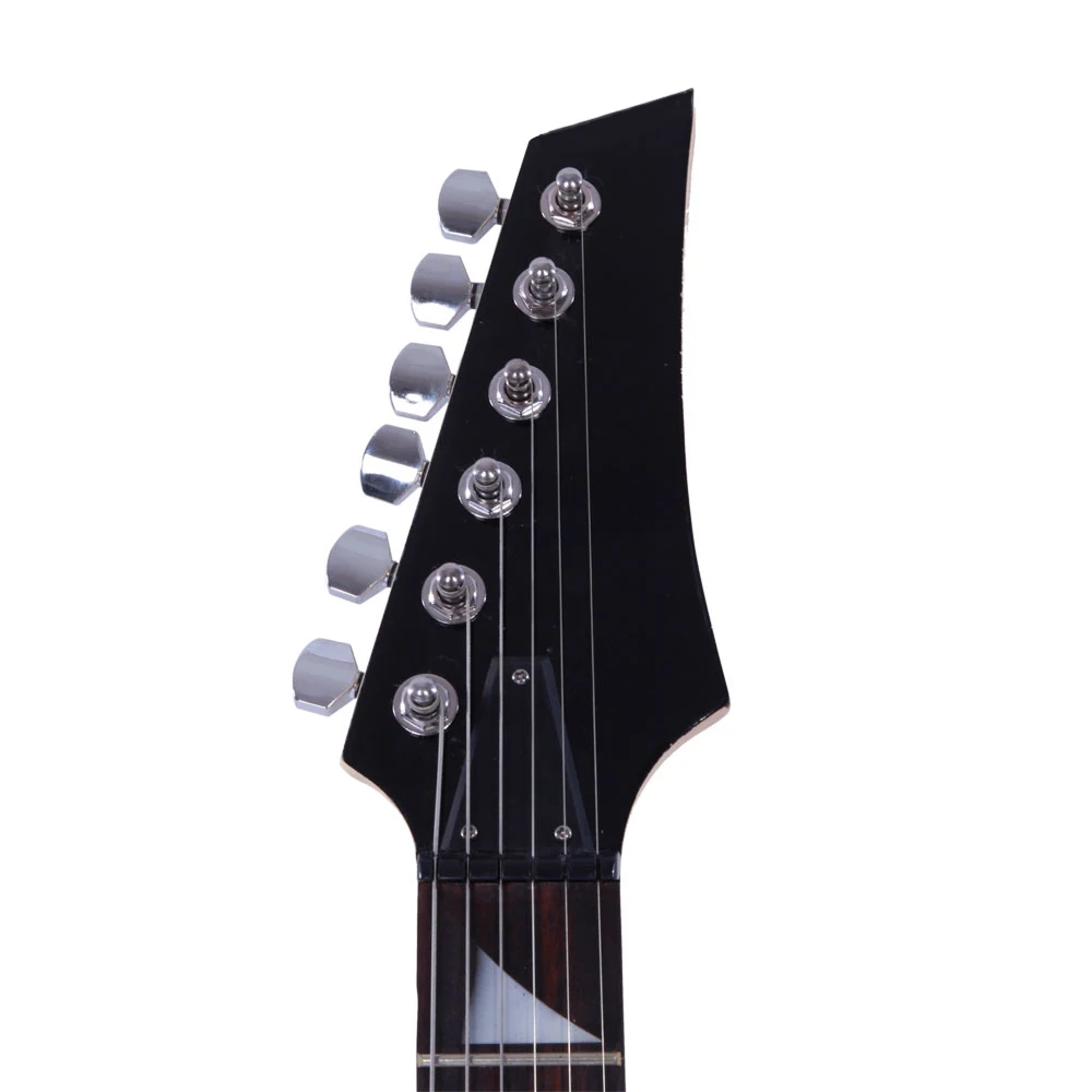 المبتدئ مستوى الدخول 170 الغيتار الكهربائي HSH لاقط مع حقيبة حزام مجداف الروك كابل أداة مفتاح الربط الأحمر