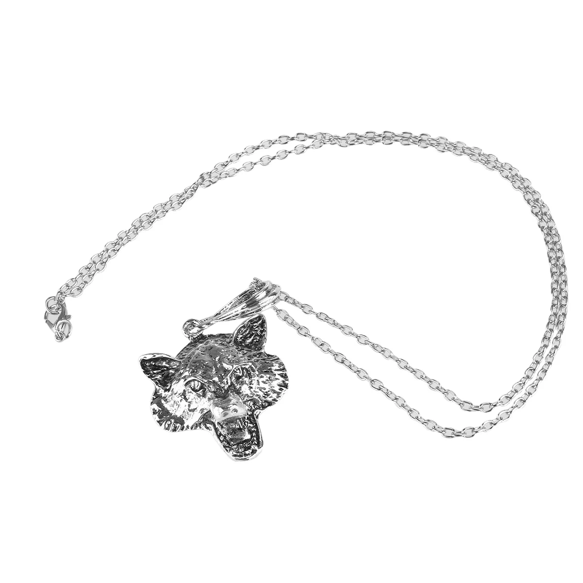 

Vintage Adjustable Style Alloy Pendant Sweater Necklace Chain (Silver)