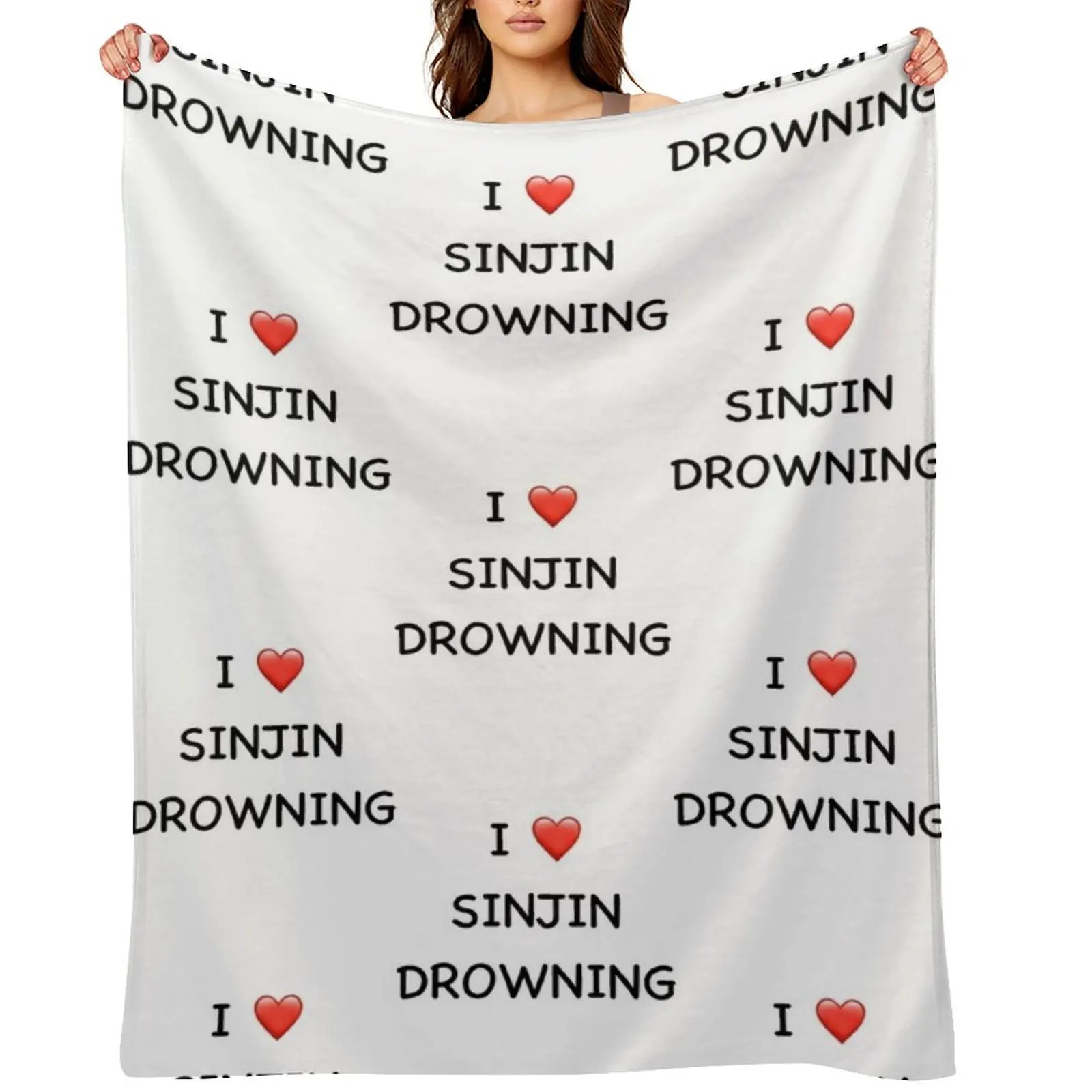 

I love sinjin drowning Throw Blanket Decorative Beds for sofa Hairys Stuffeds Blankets