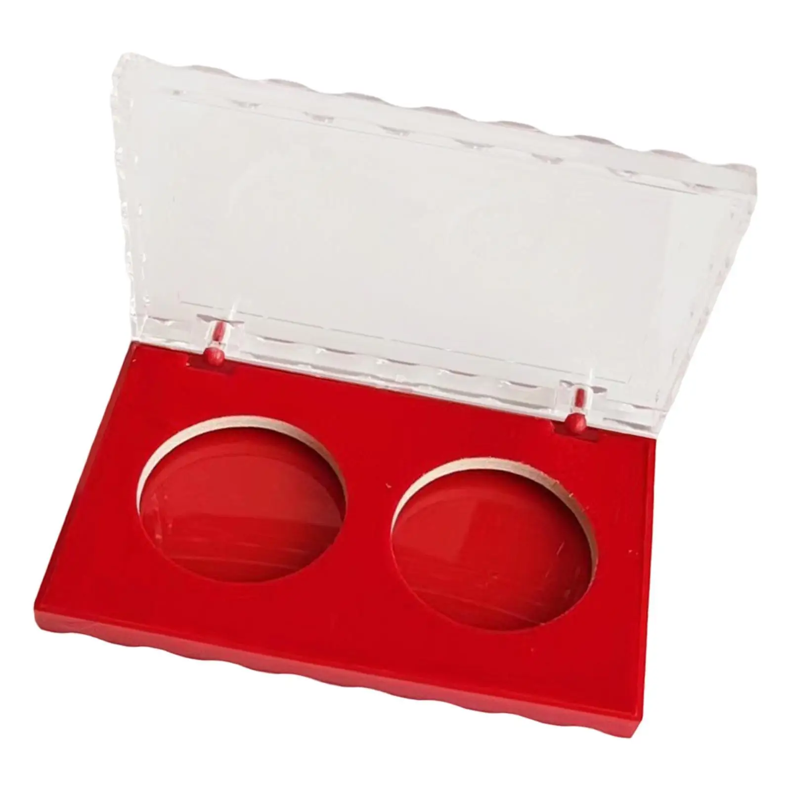 Protective Coin Collection Case with Clear Acrylic Cover for Two Medallions Pins or Insignia Ideal for Office Desk Display