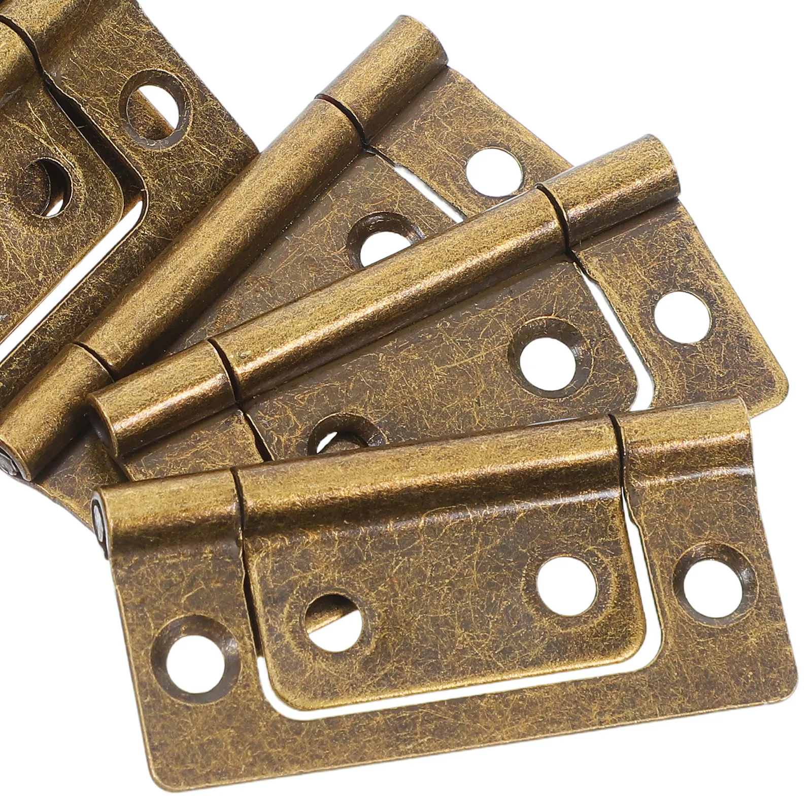 12Pcs Brass Iron Cabinet Hinges Heavy Duty Vintage Furniture Hardware for Doors Drawers Shutters Small Cabinet Hinges