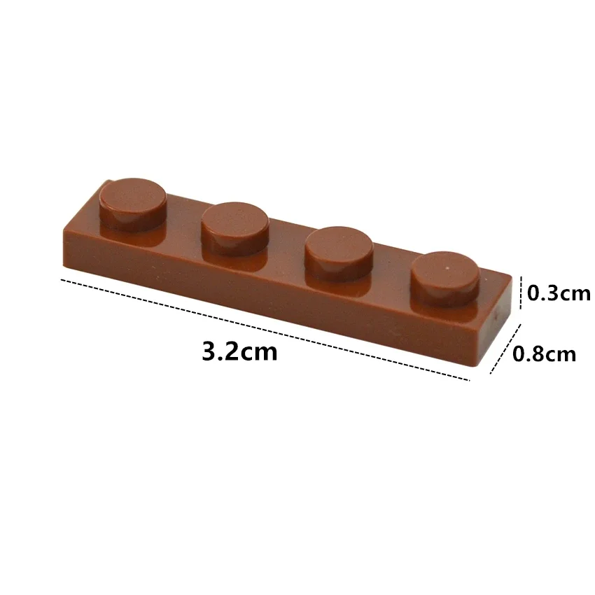 76Pcs DIY Building Blocks Thin Plate 3710 Figures 1x4 Dots Bricks Construction Creative Size MOC Compatible With Toys for Kid