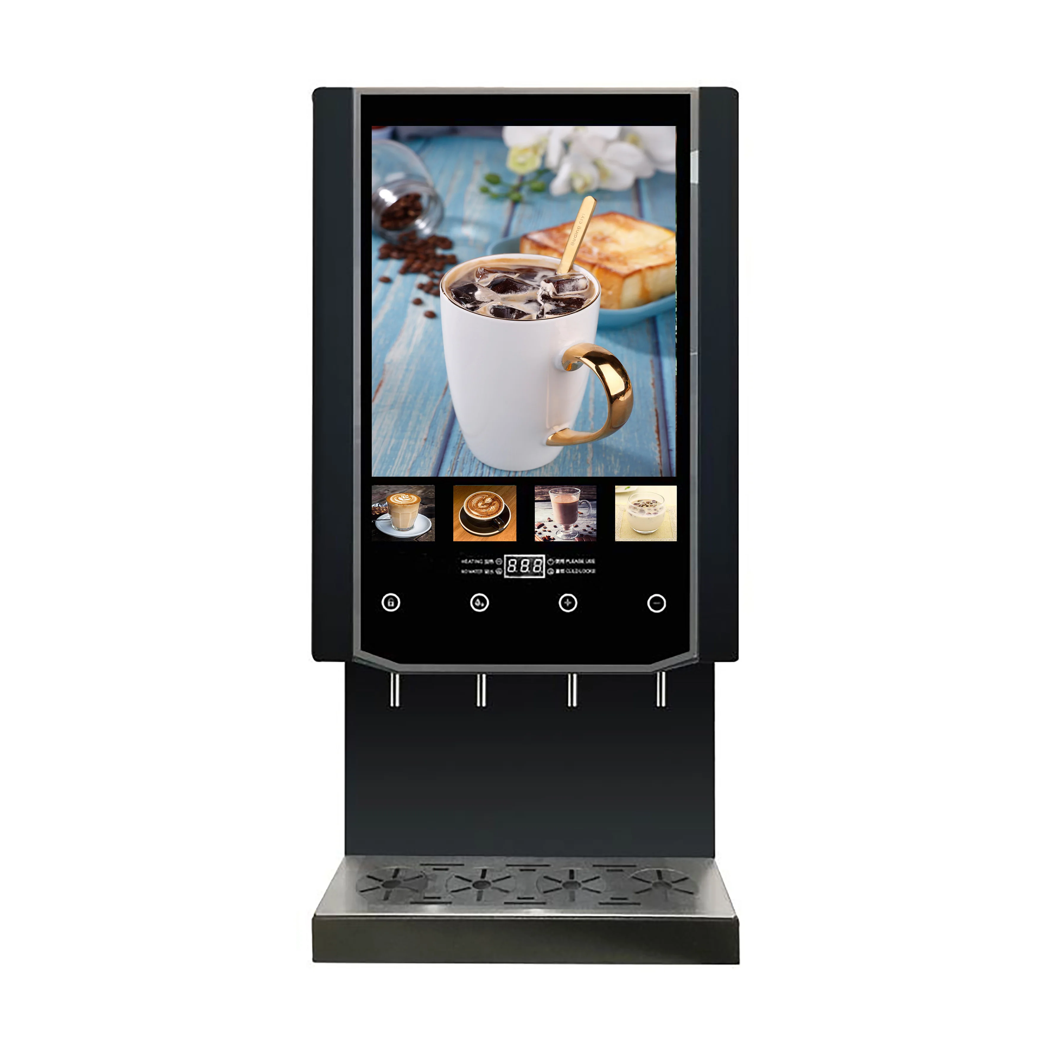 40S SUPIN Commercial Economical Milk Tea Maker Machine Fully Automatic 4 Flavours Hot Instant Coffee Machine