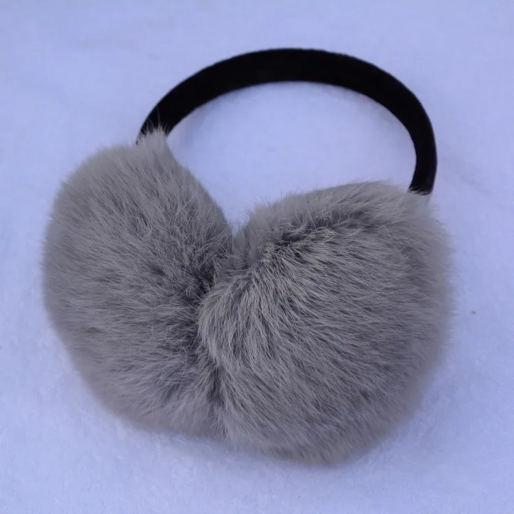 Natural 100% Rex Rabbit Fur Earmuffs Fashion Women Warm Russia Winter Real Fur Earmuffs Children Ear Cover fur Earlap Girl