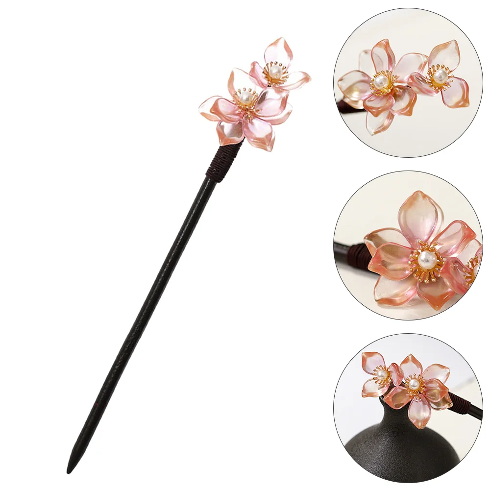 

Hairpin Decorative Headdress Clip Han Clothes Crystal Retro Flower Folk-custom Stick