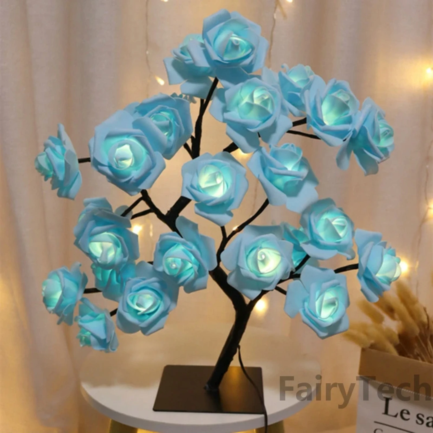 New Tree LED Rose Flower lampada da tavolo Christmas Fairy Lights Night Lights Party Wedding Bedroom Decoration regalo di san valentino