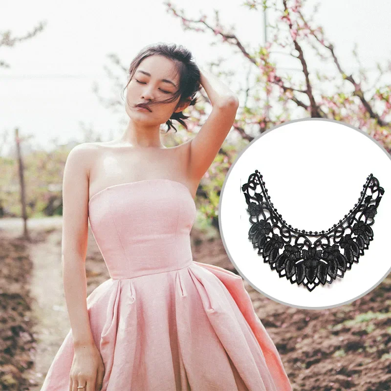 Hot Sell Multiple Style Select Lace Beautiful Flower Applique Lace Collar DIY Clothing Accessory Craft 1 pcs sell YL140-YL155