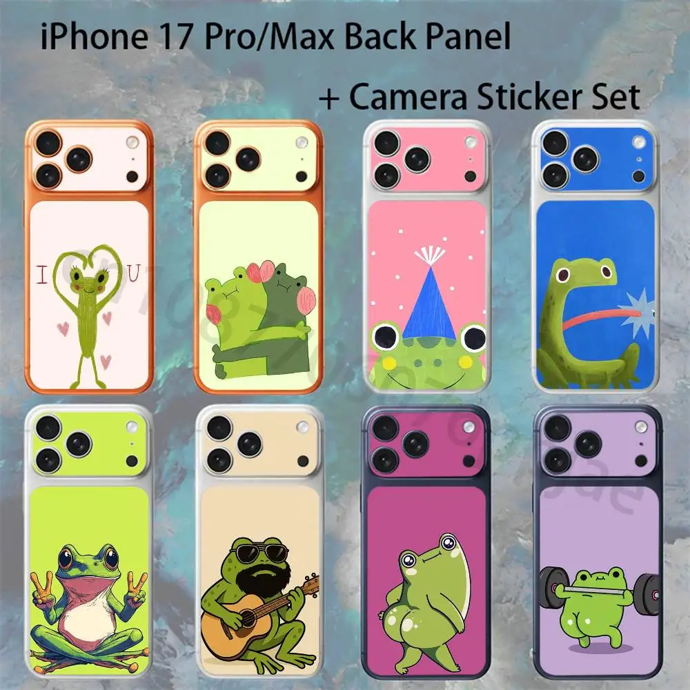 

Froggy For iPhone 17 Pro /Pro Max Battry Back Cover with Camera Decal Skin Rear Protective Sticker Film