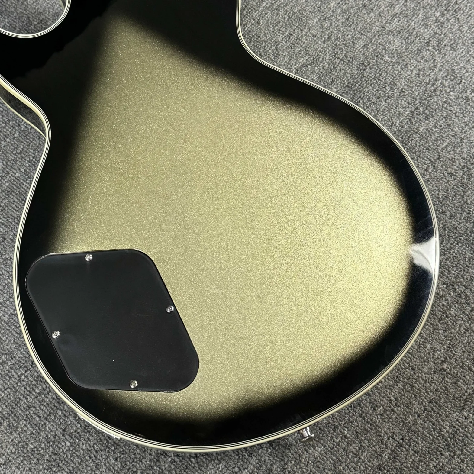 Black-to-Gray Sunburst  Electric Guitar HH Pickups Lpgui Mahogany Body Custom Black Hardware  22 Tone view 6