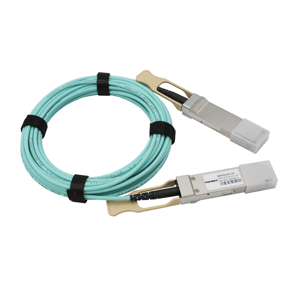 Active Optical Cable 100G QSFP28 Breakout AOC Cable OM3 1m 2m 3m 5m 7m 10m 15m Fiber Optic Cable