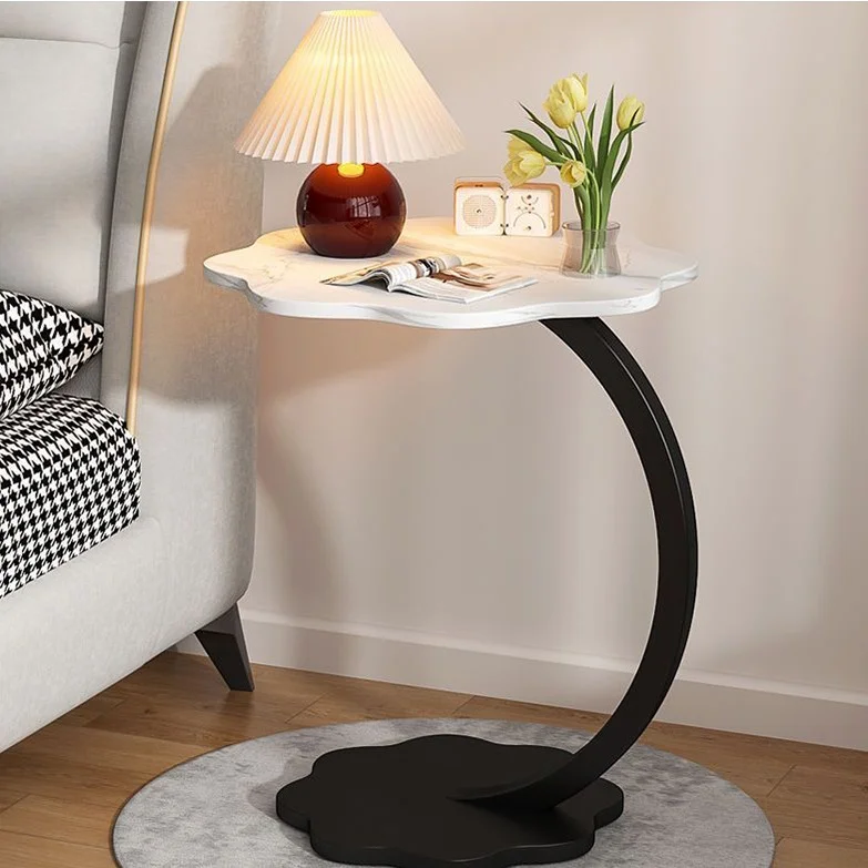 Modern Minimalist Wooden Round Coffee Table Small Outdoor bar Side Tables Stools Round Iron Tea Table
