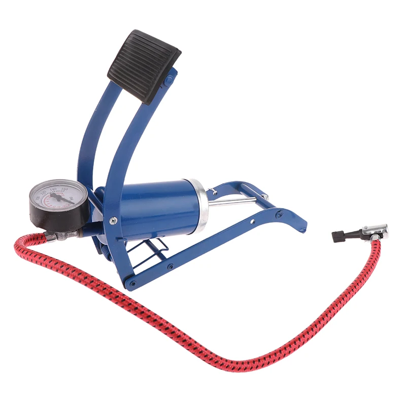 AliExpress Bicycle Air Pump With Pressure Gauge Portable Foot-operated Road Mountain Bike Air Pump Valve For Motorcycle Electric Bicycle