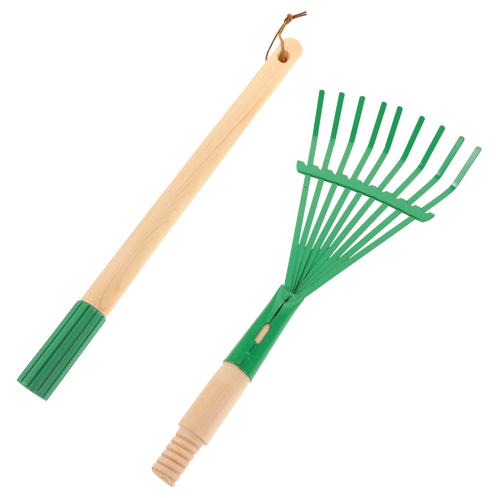 

Removable Children's Rake Childrens Lawn Kids Garden Tools Iron for Leaf Wooden Toddler