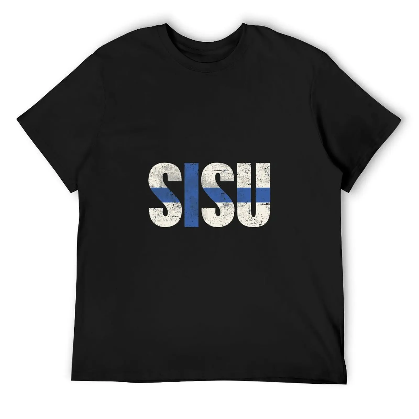 

Sisu Finnish Flag Vintage Distressed T Shirt Finland Suomi T-Shirt