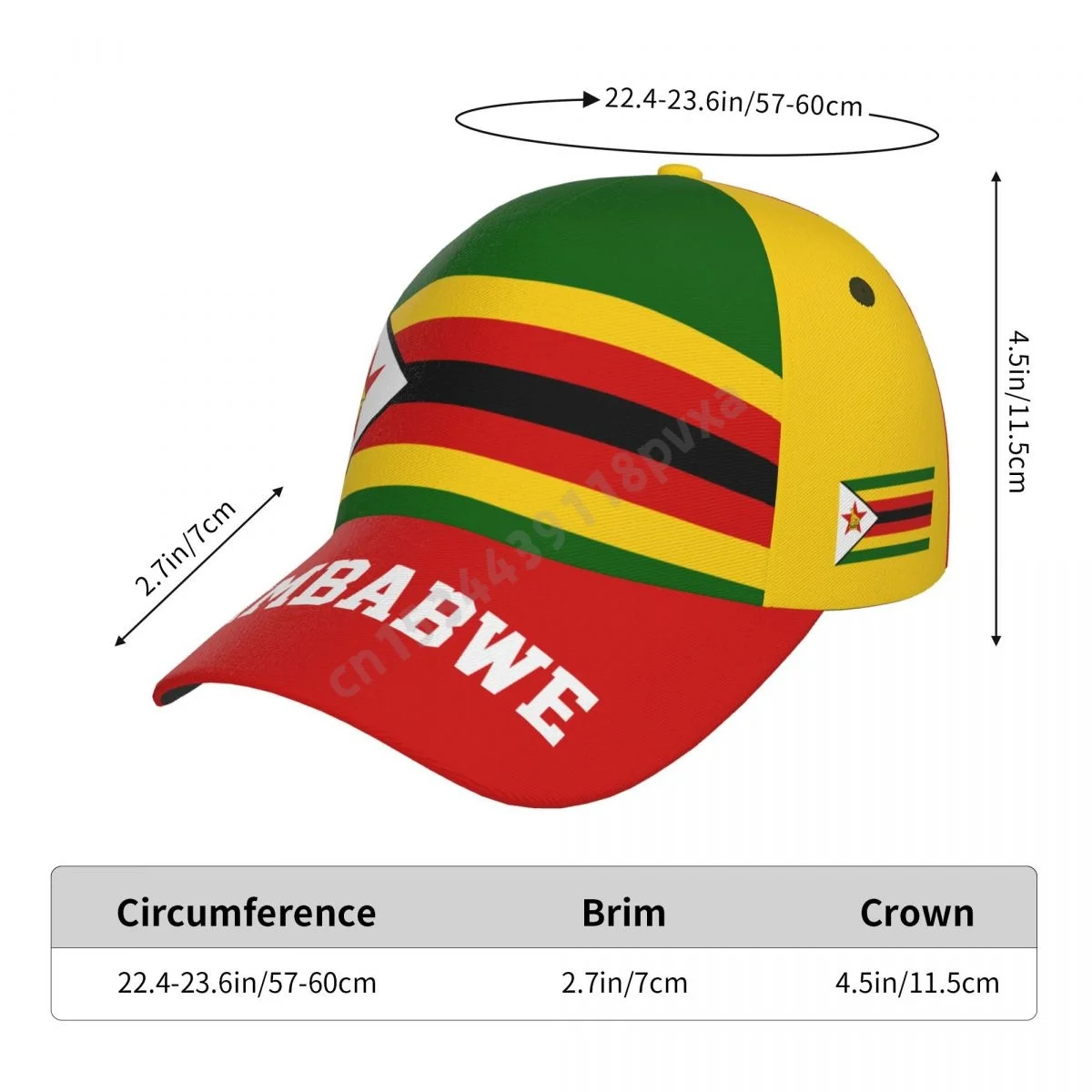 Unisex Zimbabwe Flag Adult Baseball Cap Patriotic Hat for Baseball Soccer Fans Men Women