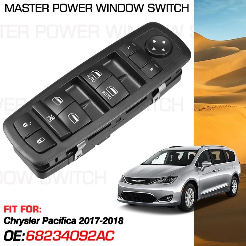 

Front Left Driver Side Car Power Window Switch Master Panel 68234092AC For Chrysler Pacifica 2017-2018 DWS1920