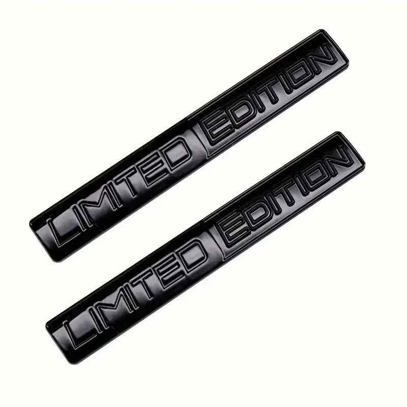 Car Motorcycle Sti 2PCS Limited Edition Emblem 3D Metal Badges Decal Sticker Auto Racing Sport Emblem for Rear Trunk Side Fender