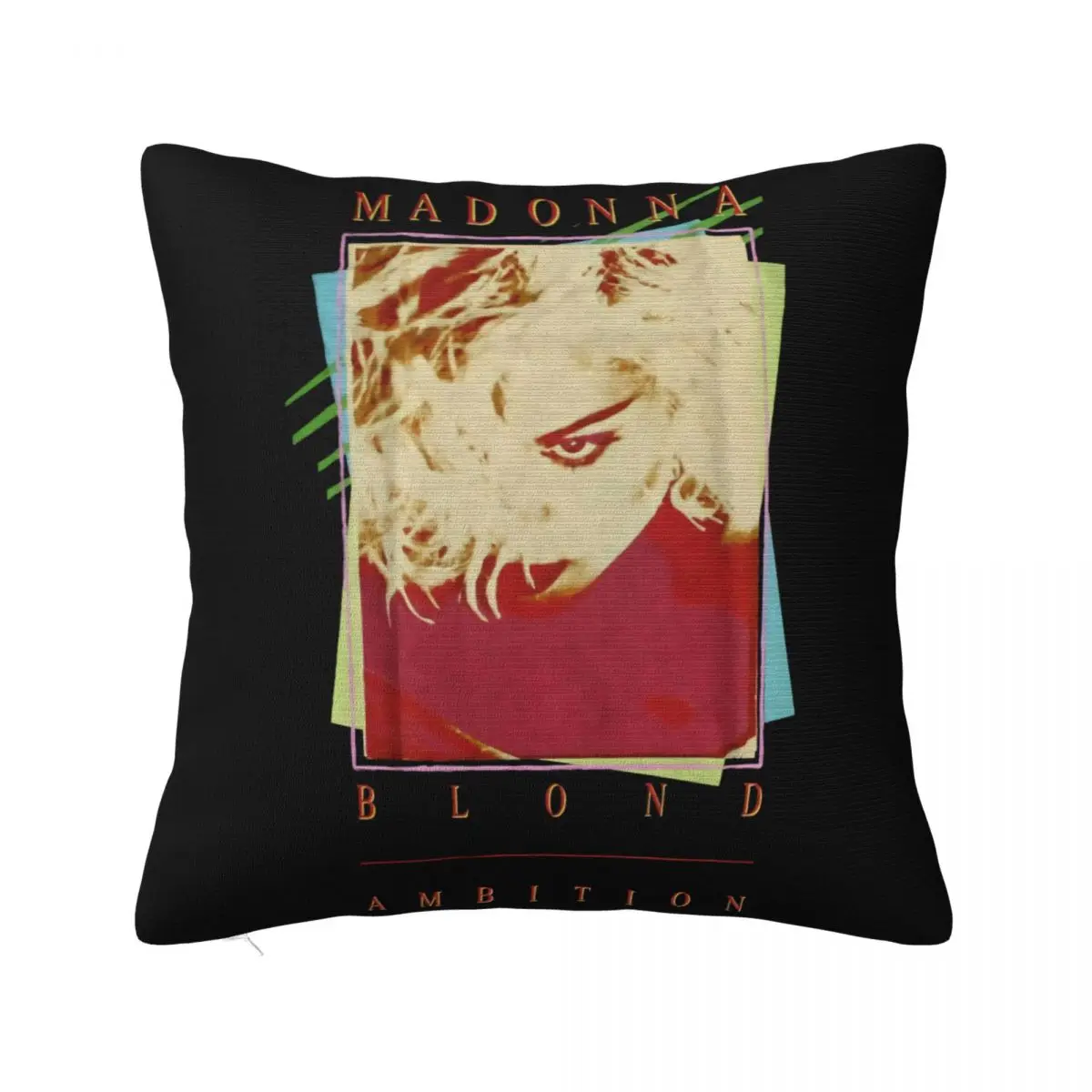 Vintage Madonna Blond Ambition Black Reprin Zm154 Bandan Youth Printing 2021 Latest Swag Pillow Case